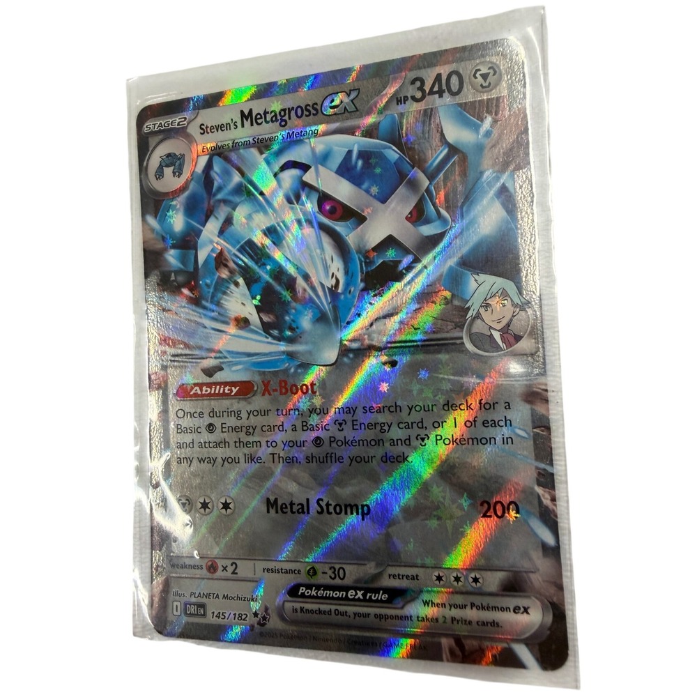 Pokemon Steven's Metagross ex 145/182 Destined Rivals Double Rare Holo Card
